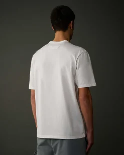 C.P. Company Metropolis Series Mercerized Jersey Logo Badge T-Shirt White Sale