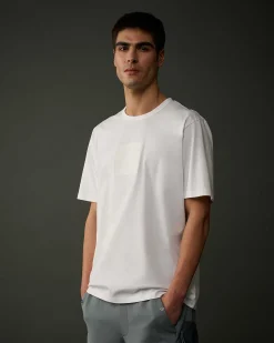 C.P. Company Metropolis Series Mercerized Jersey Logo Badge T-Shirt White Sale