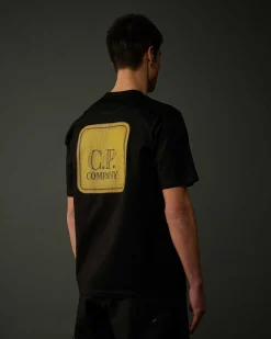 C.P. Company Metropolis Series Mercerized Jersey Graphic Badge T-Shirt Black Sale