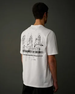 C.P. Company Metropolis Series Mercerized Jersey Logo Graphic T-Shirt White Best