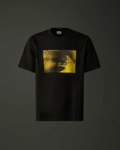 C.P. Company Metropolis Series Mercerized Jersey Graphic Metro T-Shirt Black Best Sale