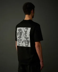 C.P. Company Metropolis Series Mercerized Jersey Graphic Face T-Shirt Black Best