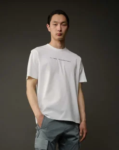 C.P. Company Metropolis Series Mercerized Jersey Graphic Face T-Shirt White Fashion