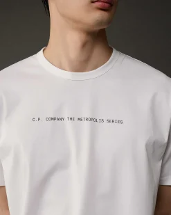 C.P. Company Metropolis Series Mercerized Jersey Graphic Face T-Shirt White Fashion