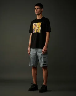 C.P. Company Metropolis Series Mercerized Jersey Graphic T-Shirt Black Flash Sale