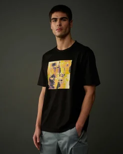 C.P. Company Metropolis Series Mercerized Jersey Graphic T-Shirt Black Flash Sale