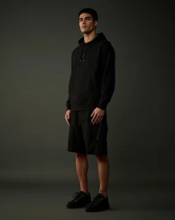 C.P. Company Metropolis Series Stretch Fleece Logo Hoodie Black Store