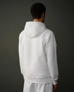 C.P. Company Metropolis Series Stretch Fleece Logo Hoodie White Store
