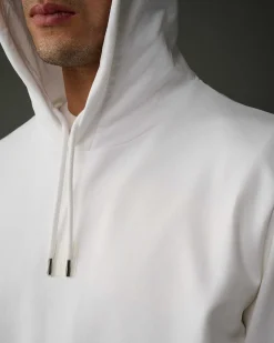 C.P. Company Metropolis Series Stretch Fleece Logo Hoodie White Store