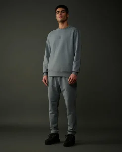 C.P. Company Metropolis Series Stretch Fleece Logo Sweatshirt Turbulence-Grey Discount