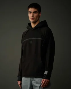 C.P. Company Metropolis Series Stretch Fleece Hoodie Black Clearance