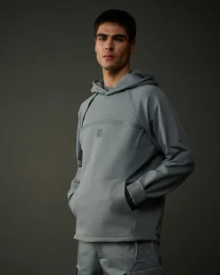 C.P. Company Metropolis Series Stretch Fleece Hoodie Turbulence-Grey Flash Sale
