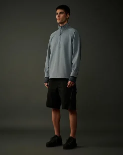 C.P. Company Metropolis Series Stretch Fleece Sweatshirt Turbulence-Grey Clearance