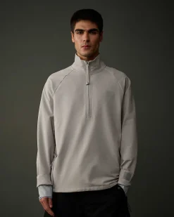 C.P. Company Metropolis Series Stretch Fleece Sweatshirt Drizzle Grey New