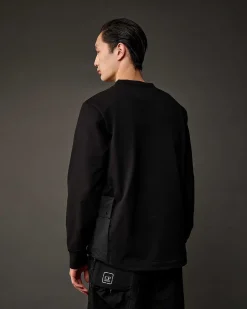 C.P. Company Metropolis Series Stretch Fleece Mixed Pocket Sweatshirt Black Sale
