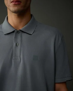 C.P. Company Metropolis Series Stretch Piquet Polo Shirt Turbulence-Grey Discount