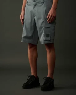 C.P. Company Metropolis Series Stretch Sateen Cargo Shorts Turbulence-Grey Clearance