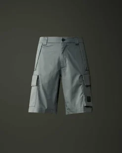 C.P. Company Metropolis Series Stretch Sateen Cargo Shorts Turbulence-Grey Clearance