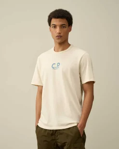 C.P. Company Natural Jersey T-Shirt Pistachio Shell-Beige Cheap