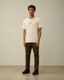 C.P. Company Natural Jersey T-Shirt Pistachio Shell-Beige Cheap