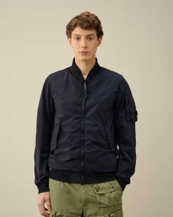 C.P. Company Nycra-R Bomber Jacket Total Eclipse-Blue Flash Sale
