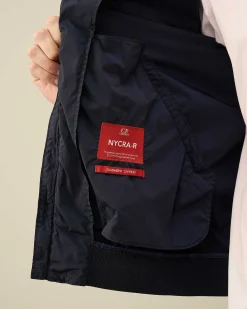 C.P. Company Nycra-R Bomber Jacket Total Eclipse-Blue Flash Sale