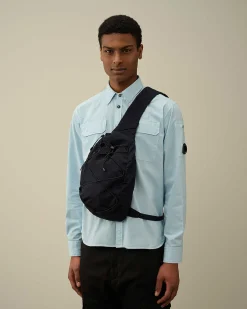 C.P. Company Nylon B Crossbody Rucksack Total Eclipse-Blue Best Sale