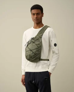 C.P. Company Nylon B Crossbody Rucksack Agave Green Clearance