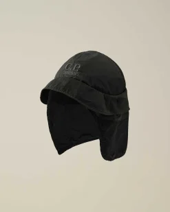 C.P. Company Nylon B Neck Flap Bucket Hat Black Best Sale