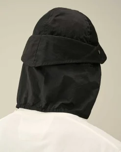 C.P. Company Nylon B Neck Flap Bucket Hat Black Best Sale