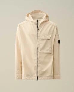 C.P. Company Ottoman Hooded Shirt Pistachio Shell-Beige Best