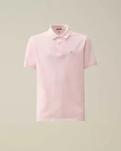 C.P. Company 24/1 Piquet Resist Dyed Polo Shirt Heavenly Pink Cheap