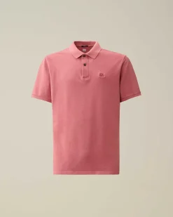 C.P. Company 24/1 Piquet Resist Dyed Polo Shirt Red Bud Clearance