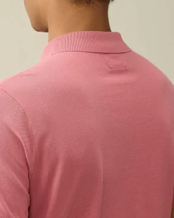 C.P. Company 24/1 Piquet Resist Dyed Polo Shirt Red Bud Clearance
