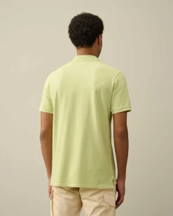 C.P. Company 24/1 Piquet Resist Dyed Polo Shirt White Pear New