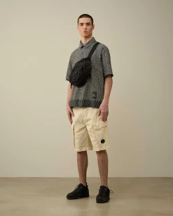 C.P. Company Popeline Baja Print Shirt Black Cheap