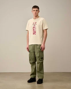 C.P. Company Rip-Stop Loose Utility Cargo Pants Agave Green Clearance