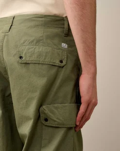 C.P. Company Rip-Stop Loose Utility Cargo Pants Agave Green Clearance