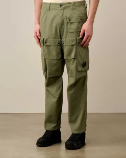 C.P. Company Rip-Stop Loose Utility Cargo Pants Agave Green Clearance