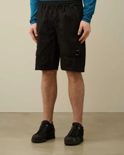 C.P. Company Rip-Stop Shorts Black Hot