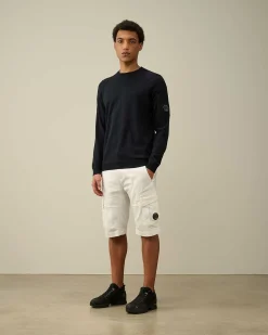 C.P. Company Sea Island Lens Knit Total Eclipse-Blue Store