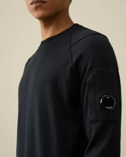 C.P. Company Sea Island Lens Knit Total Eclipse-Blue Store