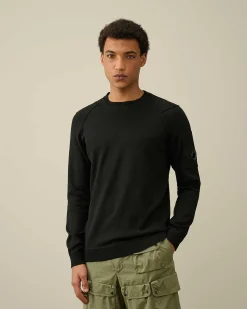 C.P. Company Sea Island Lens Knit Black Clearance