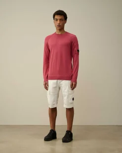 C.P. Company Sea Island Lens Knit Red Bud Flash Sale