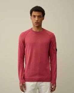 C.P. Company Sea Island Lens Knit Red Bud Flash Sale