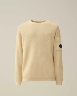C.P. Company Sea Island Lens Ribbed Knit Pistachio Shell-Beige Store