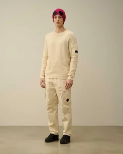 C.P. Company Sea Island Lens Ribbed Knit Pistachio Shell-Beige Store