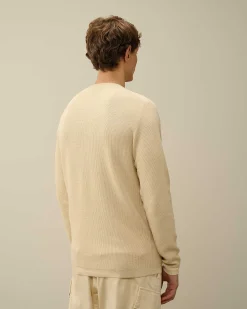 C.P. Company Sea Island Lens Ribbed Knit Pistachio Shell-Beige Store