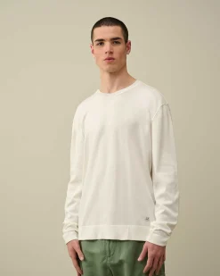 C.P. Company Sea Island Logo Knit Gauze White Shop