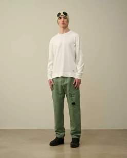 C.P. Company Sea Island Logo Knit Gauze White Shop